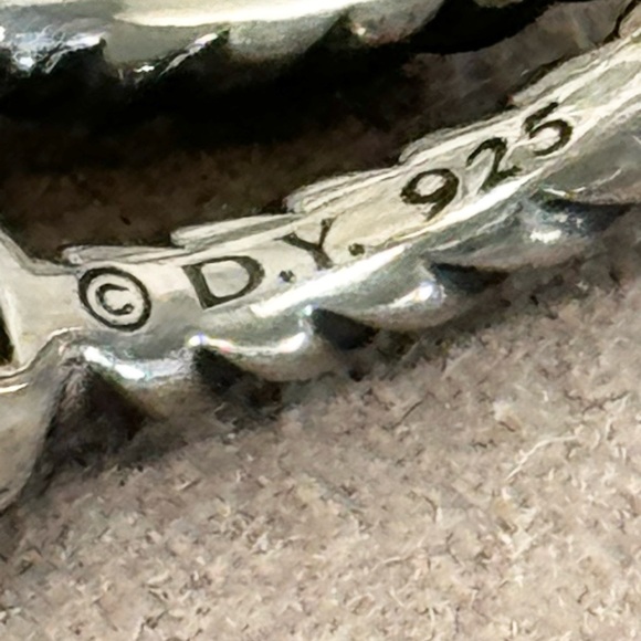 David Yurman Diamond Small Chiclet Ring .925 - Picture 8 of 9